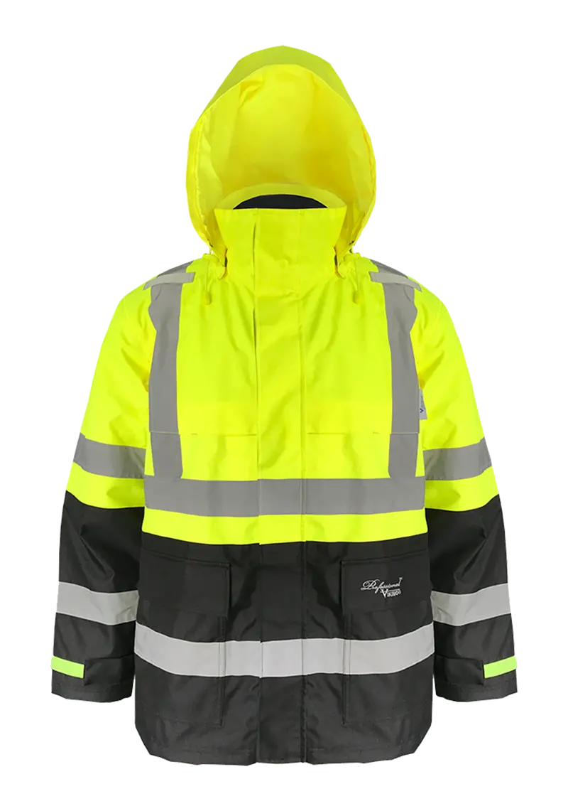 Viking Men's Professional® Journeyman Hi-Vis Class 3 Waterproof Trilobal Ripstop 3-In-1 Hooded Jacket 1