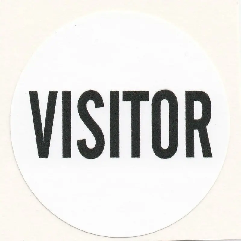 Visitor Reflective Hard Hat Sticker #Hmr-15 1