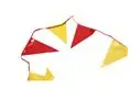 Vizcon Pennant Flag (For Roof Edge Delineator Cone), 12" X 18" X 105', Red/Yellow, 1/Each 1