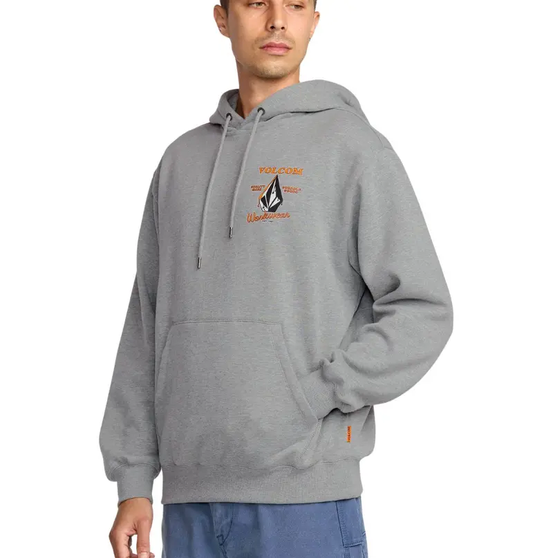 Volcom Men's Graphic Pullover Work Hoodie A4132503 - Grey 1