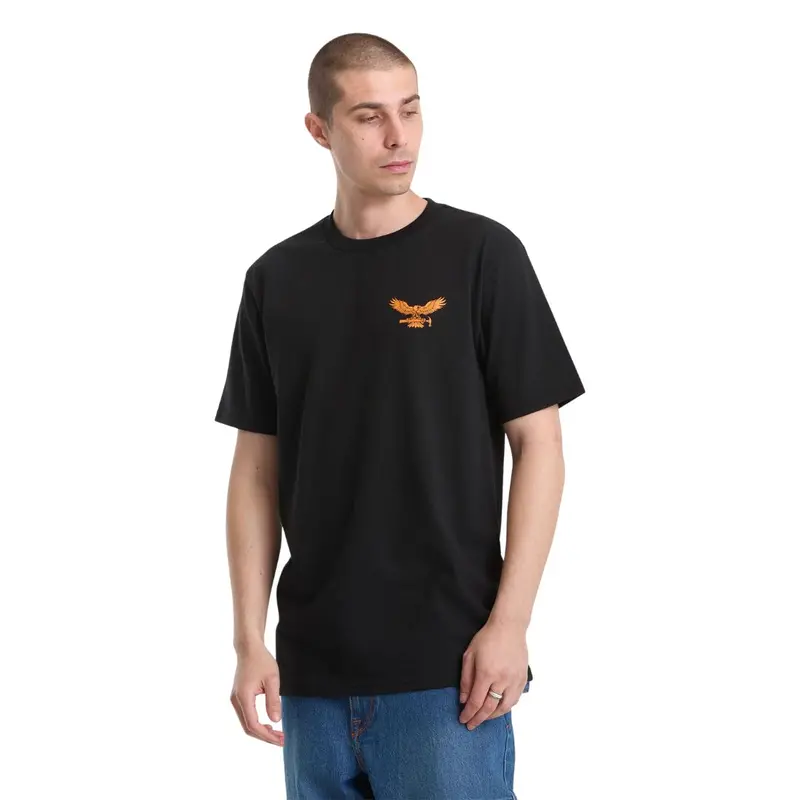 Volcom Men's Hammered Split Short Sleeve T-Shirt A3512605 - Black 1