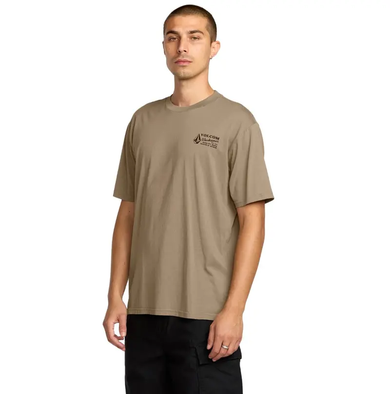 Volcom Men's Work Short Sleeve T-Shirt A5032504 - Brindle 1