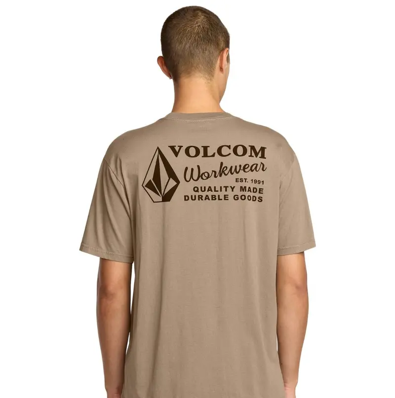 Volcom Men's Work Short Sleeve T-Shirt A5032504 - Brindle 2