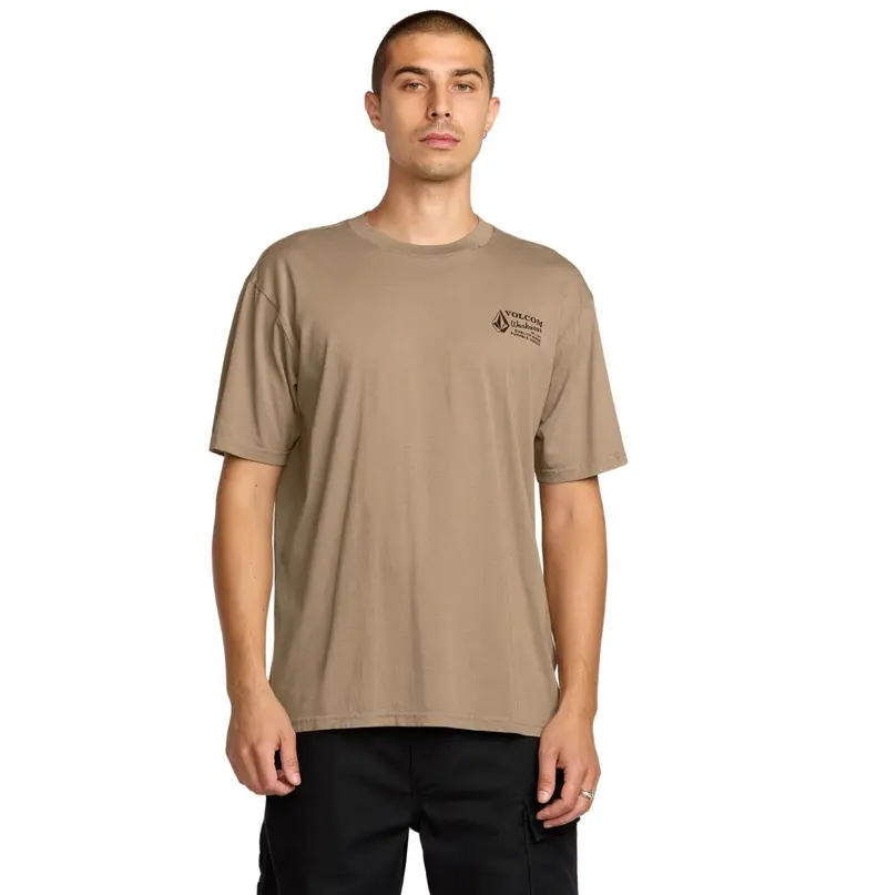 Volcom Men's Work Short Sleeve T-Shirt A5032504 - Brindle 3