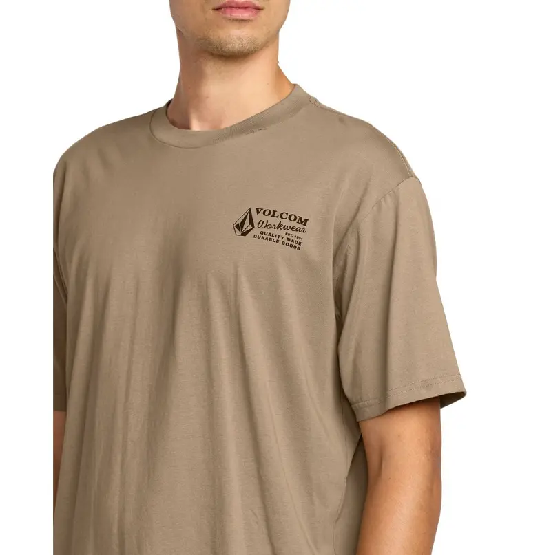 Volcom Men's Work Short Sleeve T-Shirt A5032504 - Brindle 4