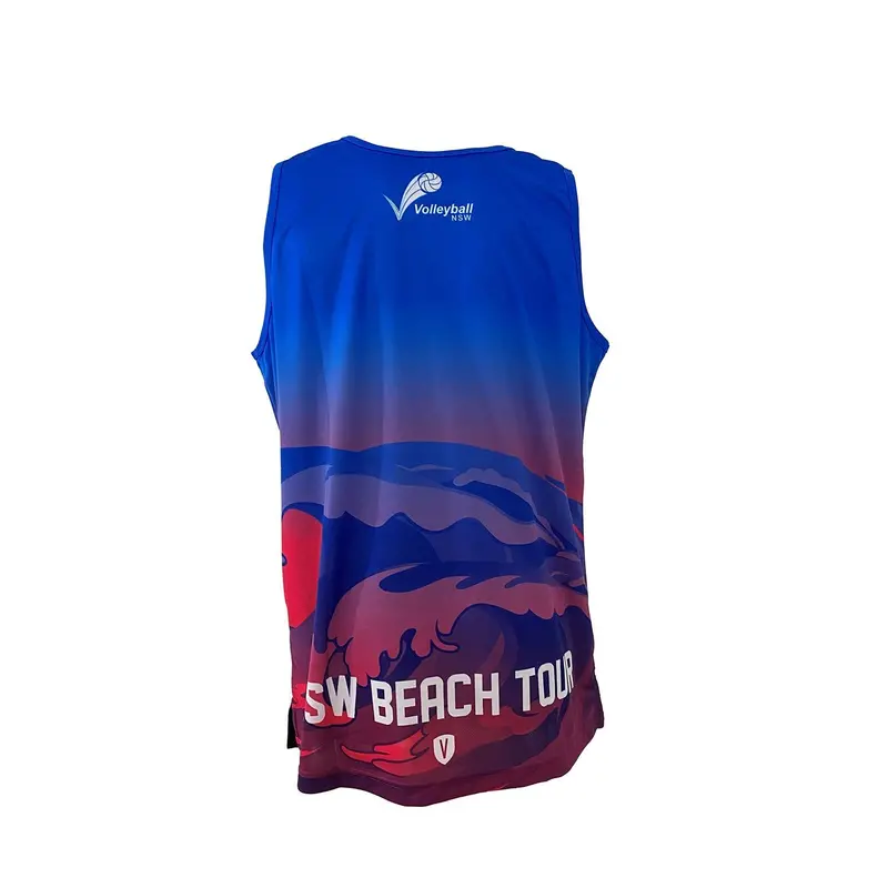 Volleyball Nsw Beach Singlet - Blue 1