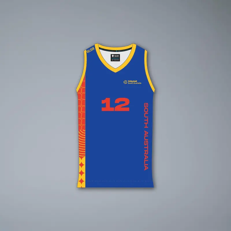 Volleyball Sa Ajvc Men's Royal Playing Singlet - U21 & U23 Only 1