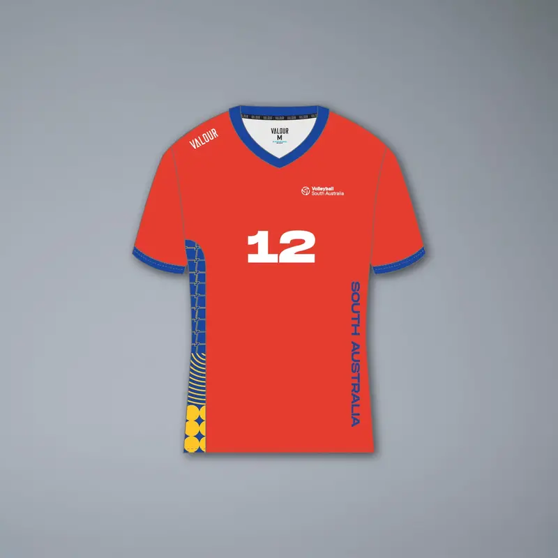 Volleyball Sa Ayvc Women's Red Playing Tee 1