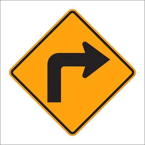 W1-1 Right Turn Sign 1