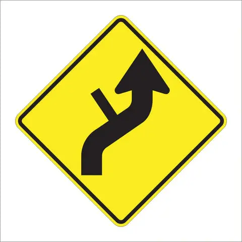 W1-10D Combination Horizontal Alignment (Reverse Curve)/ Side Sign 1