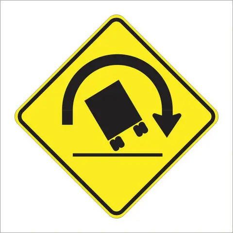 W1-13 Truck Rollover Sign 1