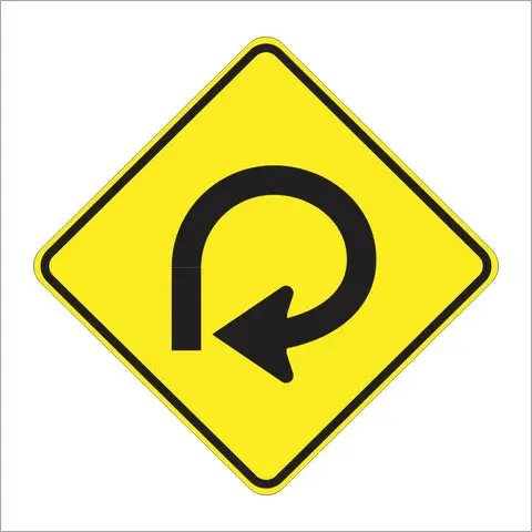 W1-15 270 Degree Turn Sign 1