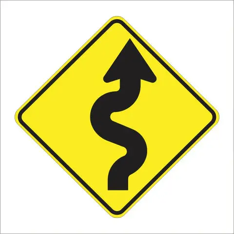 W1-5 Turn And Curve Sign 1