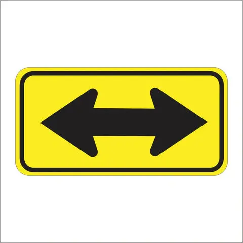 W1-7 Large Arrow (Two Directions) Sign 1