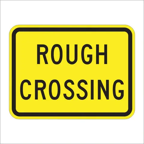 W10-15P Rough Crossing Sign 1