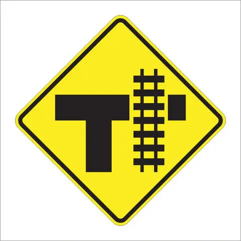 W10-4 Parallel Railroad Crossing (T) Sign 1