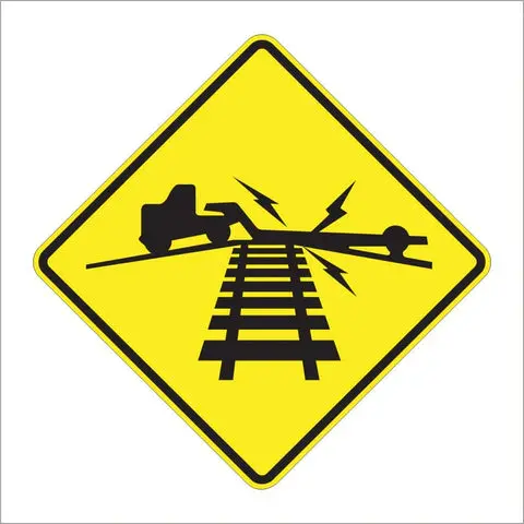 W10-5 Low Ground Clearance Railroad Crossing Sign 1