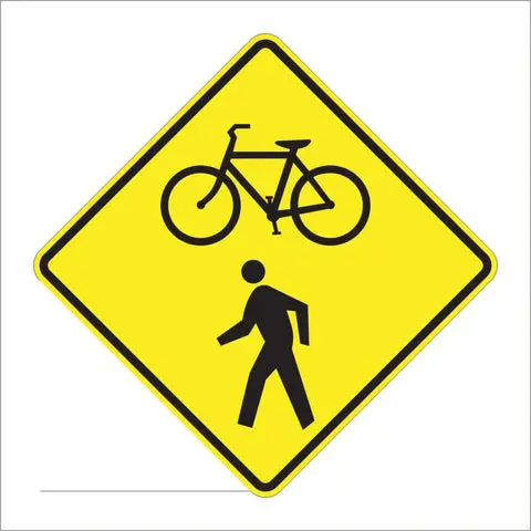 W11-15 Combination Bike And Ped Crossing Sign 1