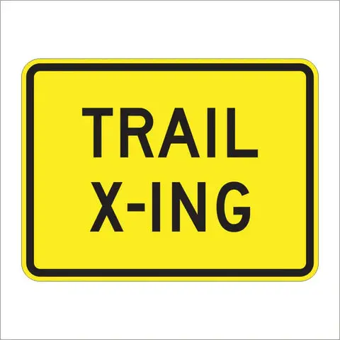 W11-15P Trail X-Ing Sign 1