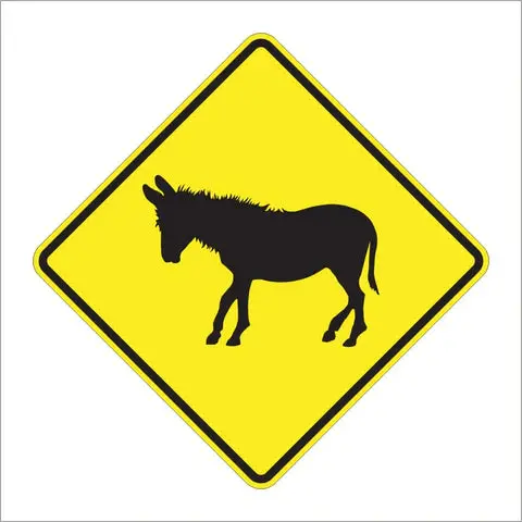 W11-19 Donkey Sign 1
