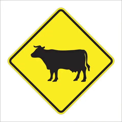 W11-4 Cattle Sign 1