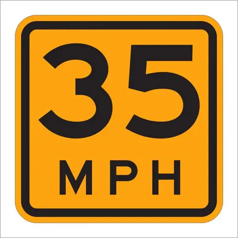 W13-1P Advisory Speed Sign 1