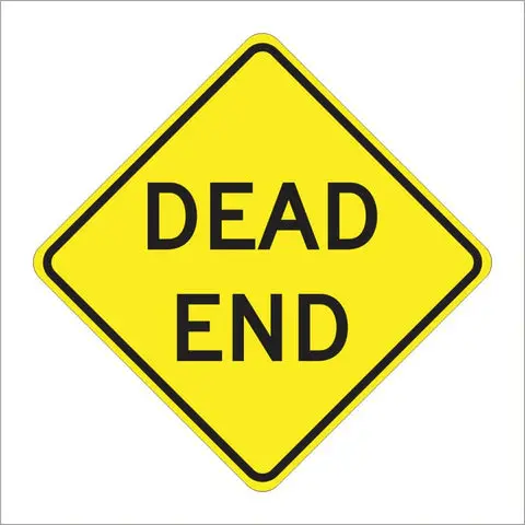 W14-1 Dead End Sign 1