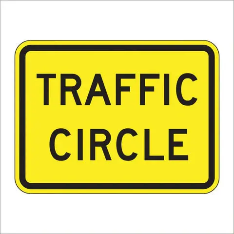 W16-12P Traffic Circle Sign 1