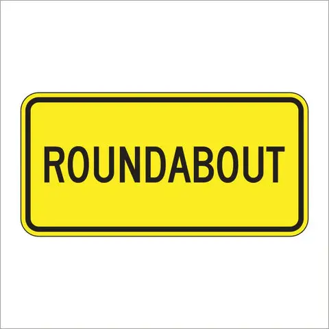 W16-17P Roundabout Sign 1