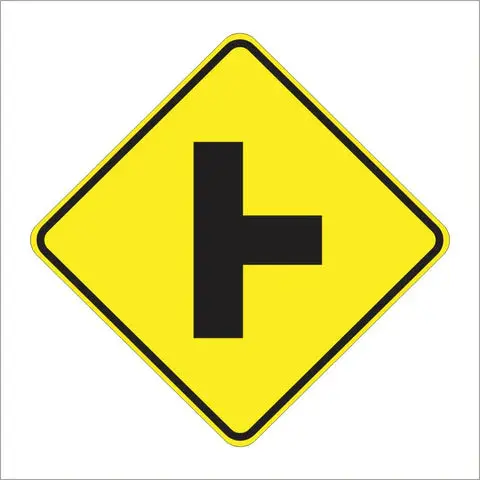 W2-2 Side Road Symbol Sign 1