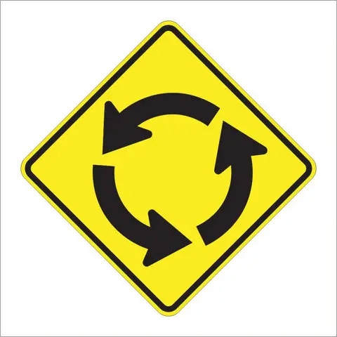W2-6 Circular Intersection Sign 1