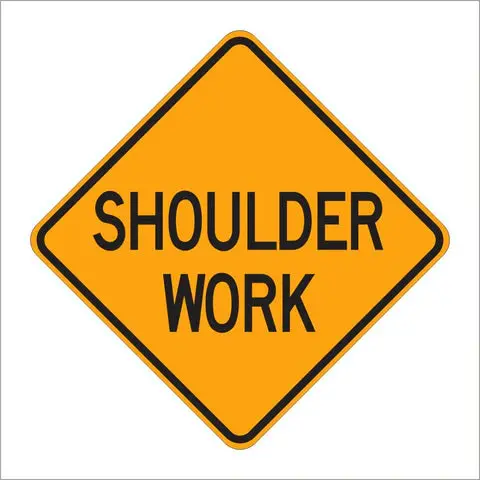 W21-5 Shoulder Work Sign 1