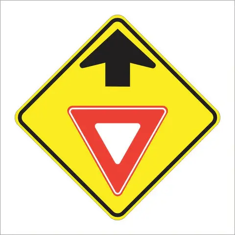 W3-2 Yield Ahead Sign 1