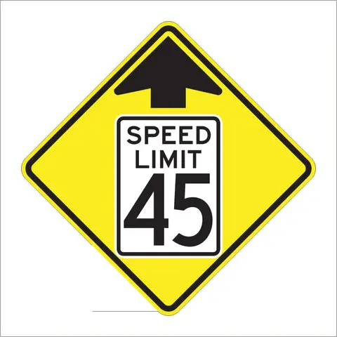 W3-5 Speed Reduction Ahead Sign 1