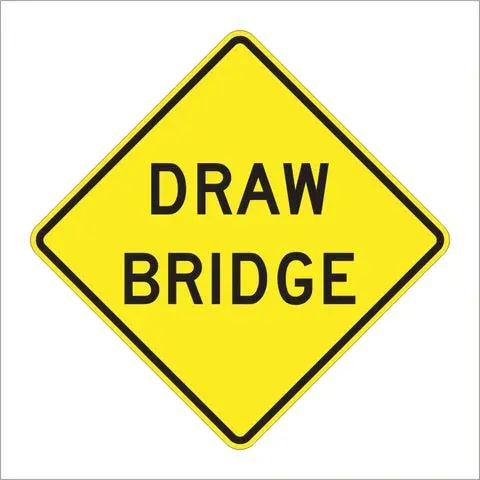 W3-6 Draw Bridge Sign 1