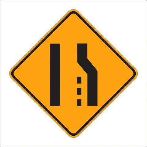 W4-2 Lane End Sign 1