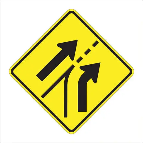 W4-6 Entering Added Lane Sign 1
