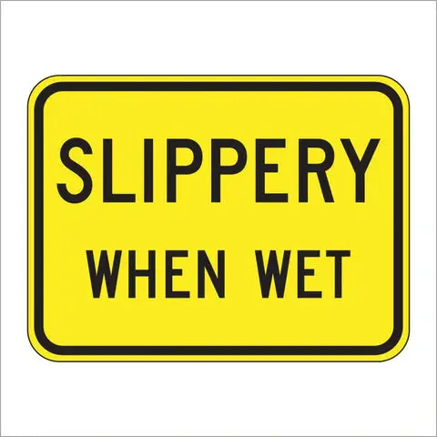 W8-10P Slippery When Wet Sign 1