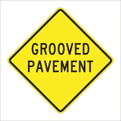 W8-15 Grooved Pavement Sign 1