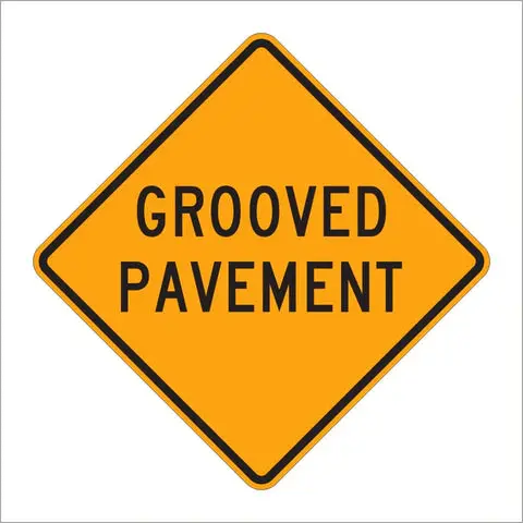W8-15 Grooved Pavement Sign 1