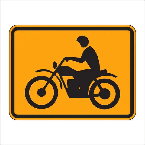 W8-15P Motorcycle Sign 1