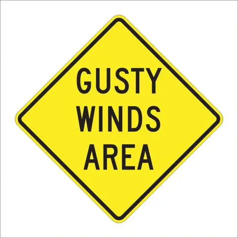 W8-21 Gusty Winds Area Sign 1