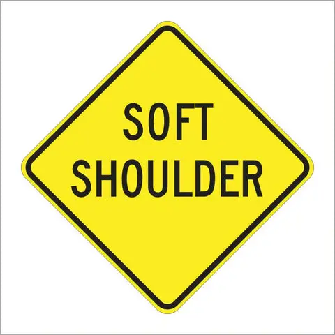 W8-4 Soft Shoulder Sign 1