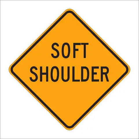 W8-4 Soft Shoulder Sign 1