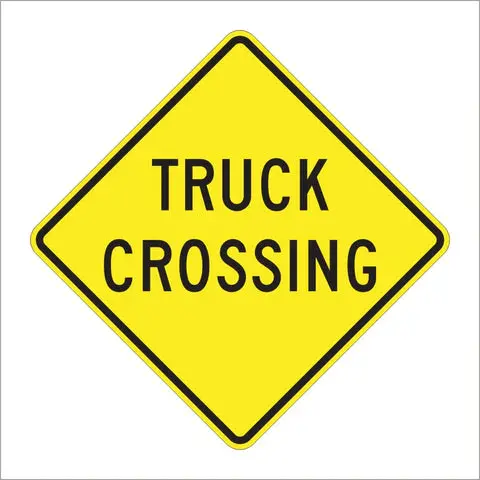 W8-6 Truck Crossing Sign 1