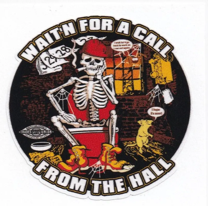 Waitn For A Call From The Hall Hard Hat Sticker #Bw101 1