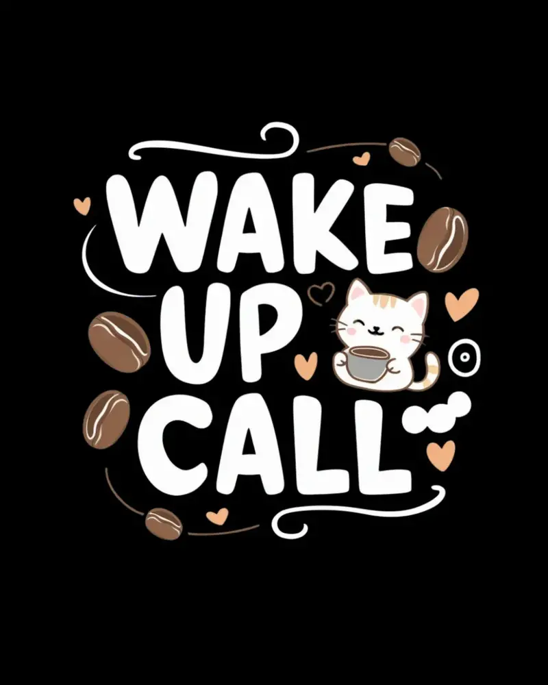 Wake Up Call Cotton T-Shirt 2