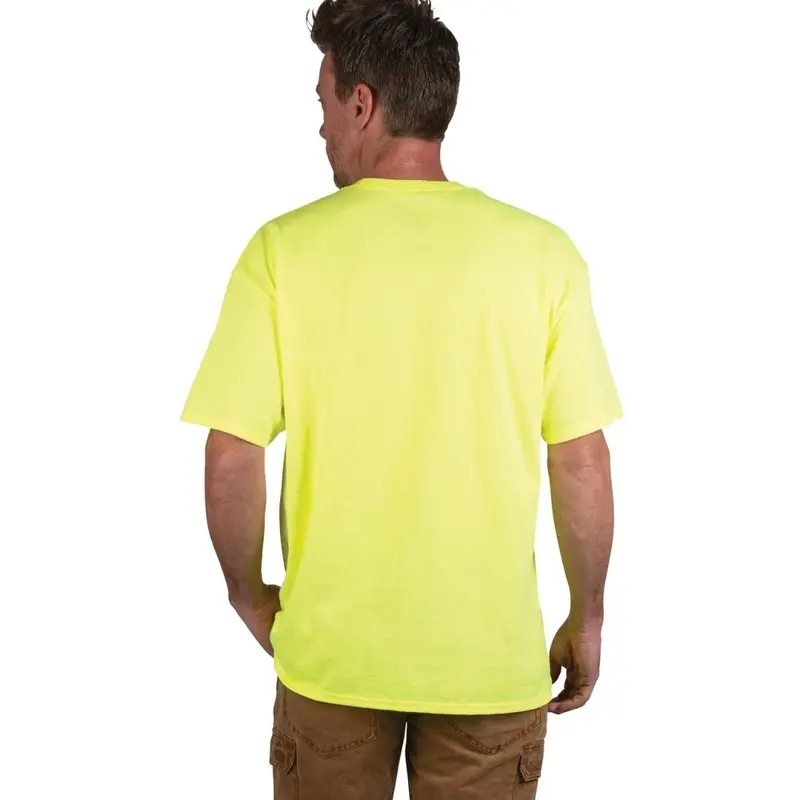 Walls Men's Enhanced Visibility Mesh Safety Work T-Shirt - Yellow 2