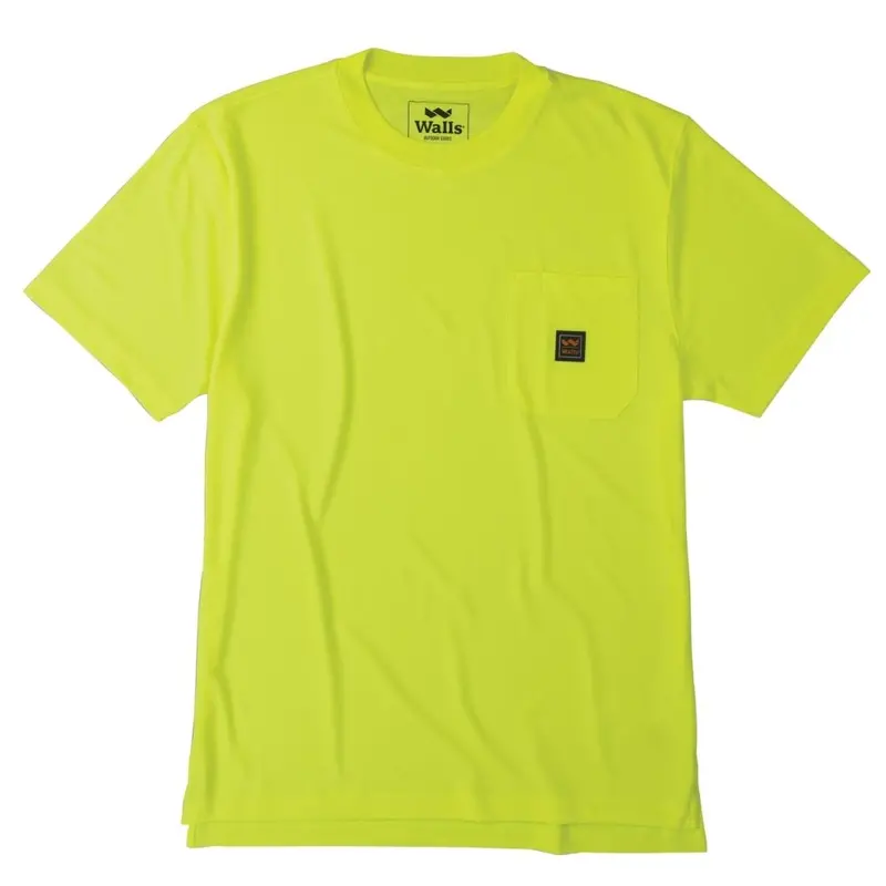 Walls Men's Enhanced Visibility Mesh Safety Work T-Shirt - Yellow 3