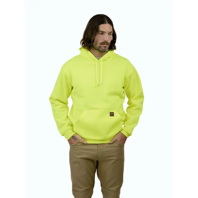 Walls Men's Enhanced Visibility Pullover Work Hoodie Yw20 - Yellow 2